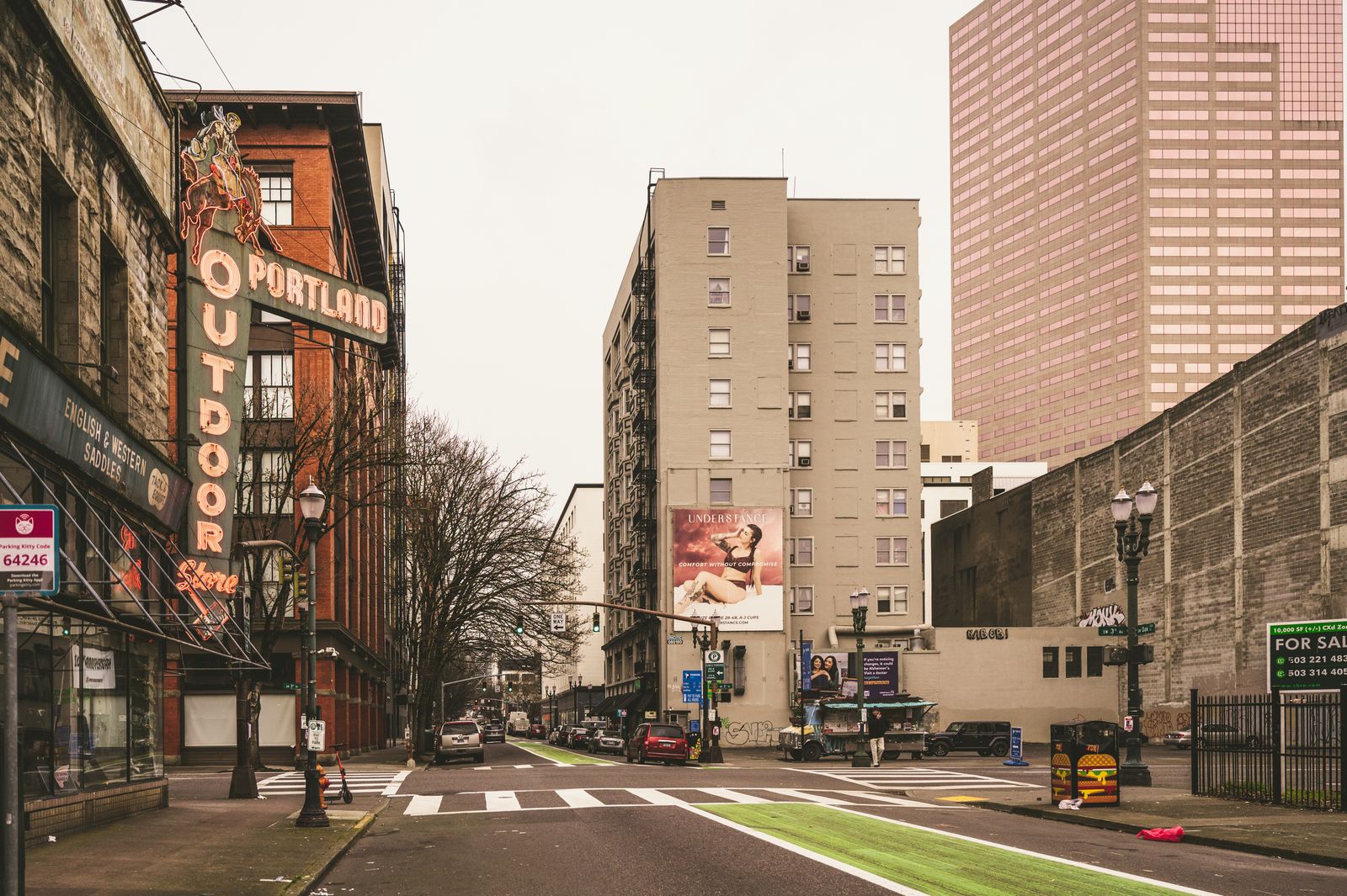 A street scene in Portland, near Alberta Arts